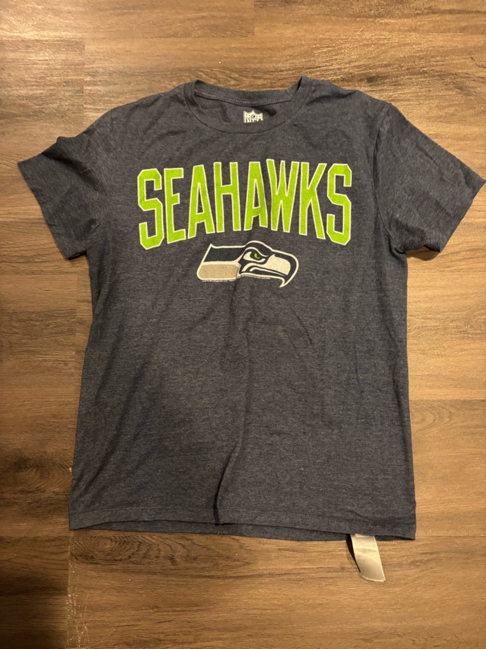 NFL Seattle Seahawks Men's Short Sleeve Tee - Navy/Neon Green